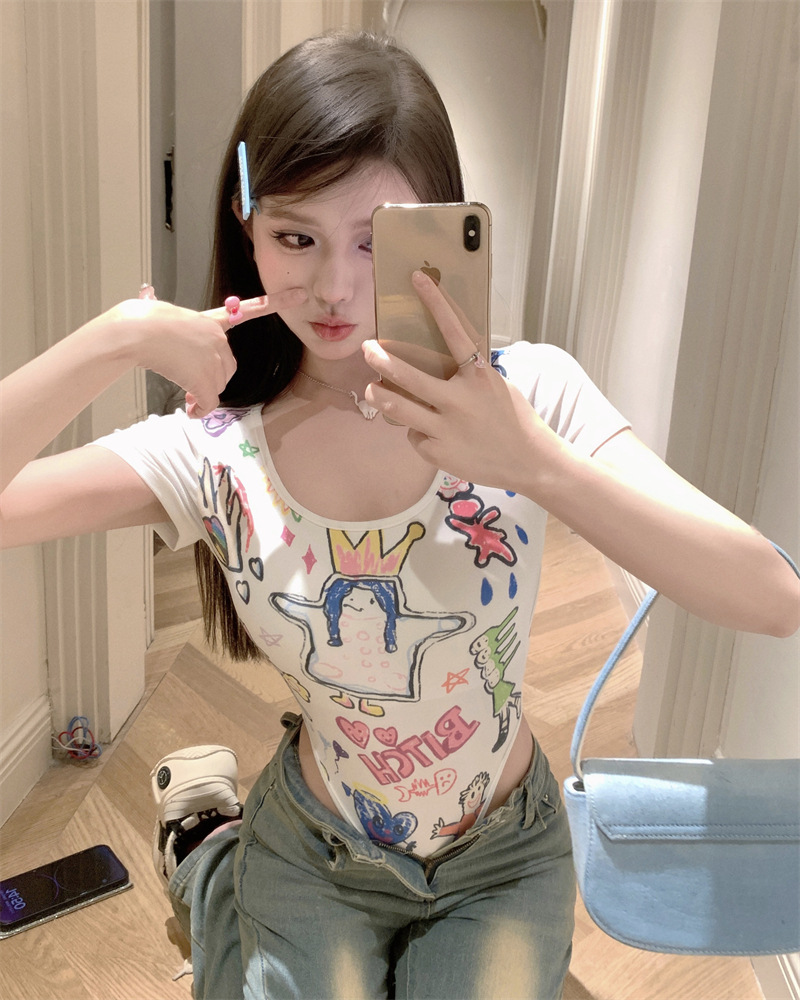 เสื้อบอดี้สูท โชว์หลัง พร้อมส่งในไทย รหัส CN9002