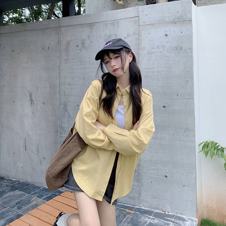 เสื้อเชิ๊ต สไตล์เกาหลี เชิ้ต Oversize สินค้าพร้อมส่งในไทย