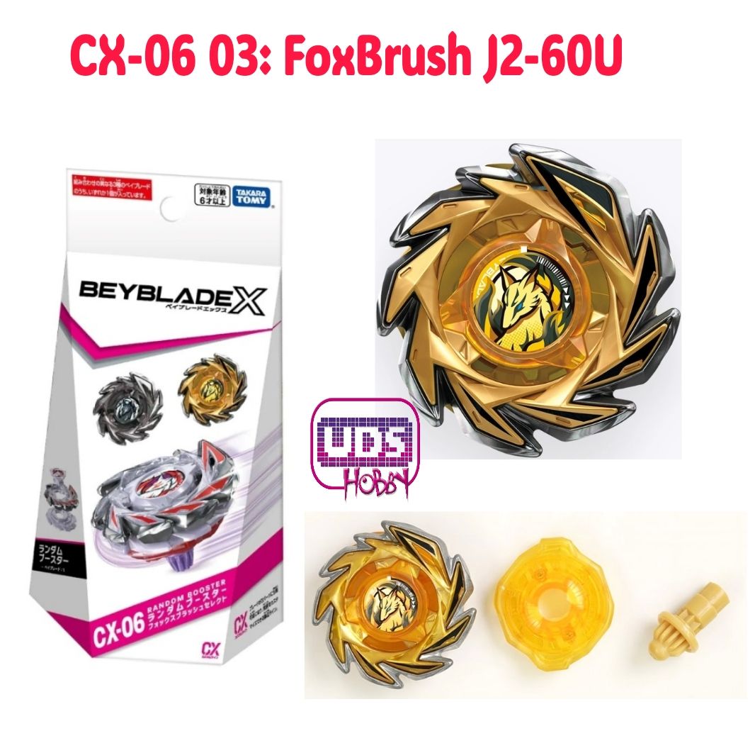 TAKARA TOMY ของแท้!! Beyblade X CX-06 Fox Brush Select [เลือกตัว]
