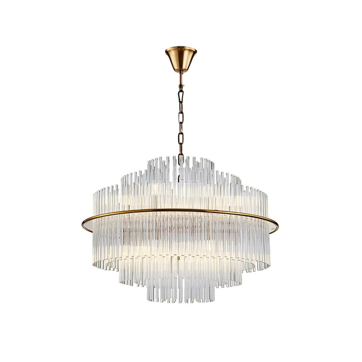 โคมไฟระย้าคริสตัล Chandelier crystal Stainless Steel +Glass Gold LED G9x9 IP20