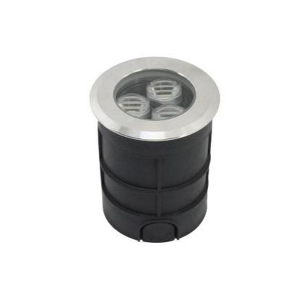 โคมไฟฝังพื้น Inground Up light Round 304 Stainless Steet + Gladd LED 3W DC12-24V IP67