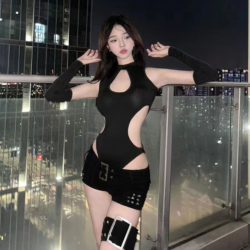 เสื้อครอปบอดี้สูท คอนเสิร์ต เซ็กซี่ เว้าเอว CN2556