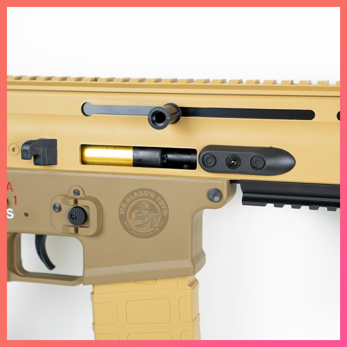 (66)SCAR สีทราย เฟืองเหล็ก 230 FPS + ยิงรัวได้ ยิงSEMI (ทีละนัด) ได้