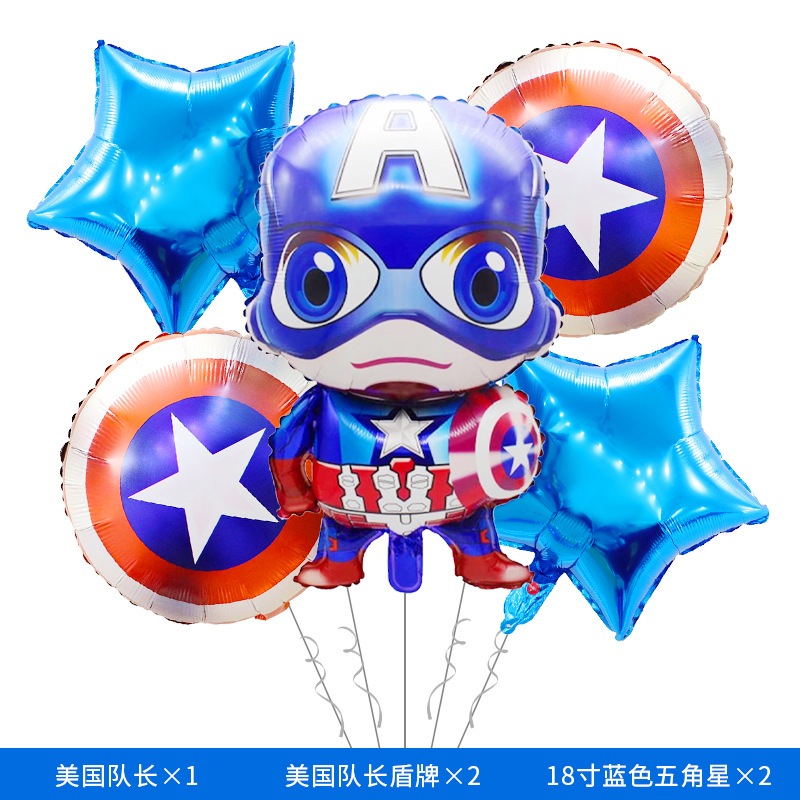 ลูกโป่ง ลายการ์ตูน ซุปเปอร์ฮีโร่ งานวันเกิด งานปาร์ตี้ 5 ชิ้น / 1เเพ็ค