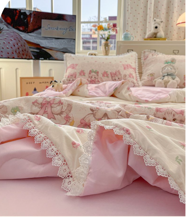 ผ้าห่ม ของขวัญ Lolita เส้นใยถั่ว ป้องกันไรฝุ่น พร้อมส่งในไทย