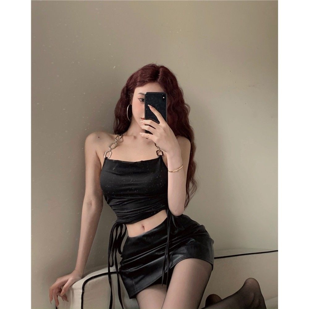 เสื้อครอป สายโซ่คล้องคอ สายฝอ CN1162