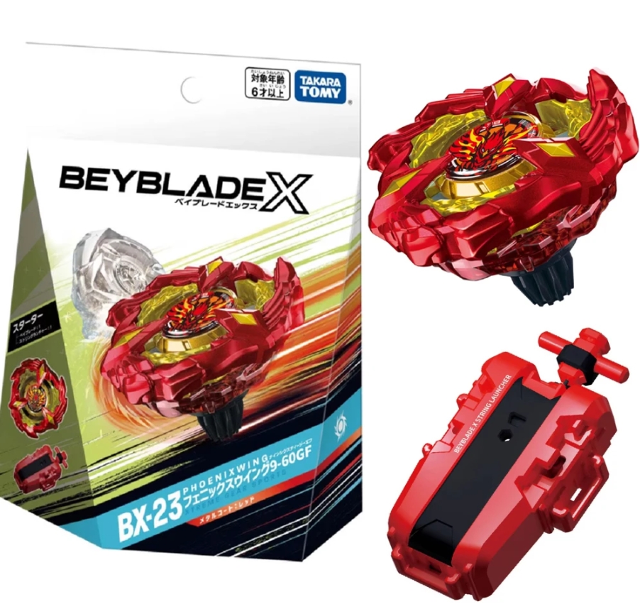 Beyblade X ของแท้ X BX-23 Starter Phoenix Wing 9-60GF Metal (มีที่ชูท) ตัวเมต้า โคดเก่ง ของต้องมี