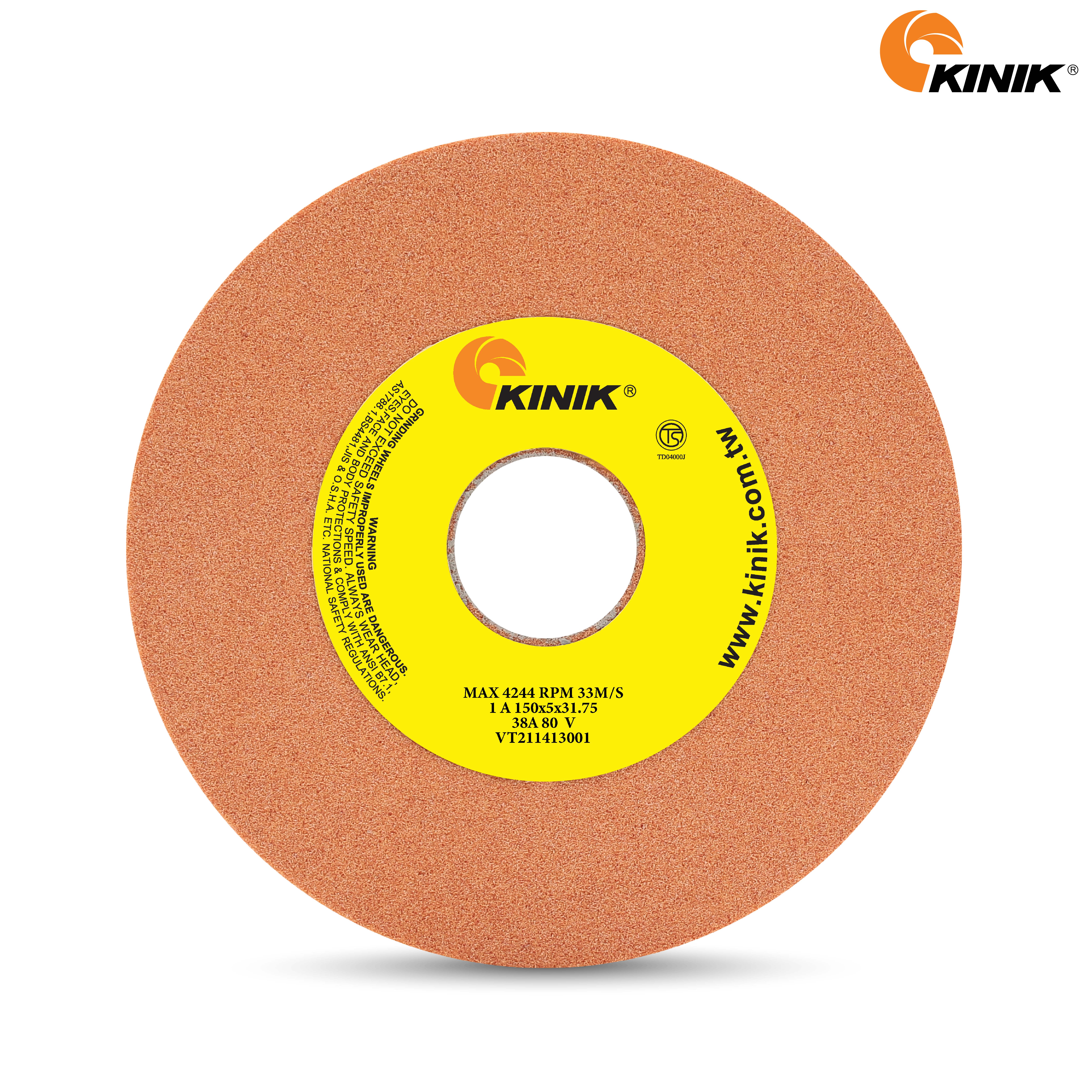 หินเจียร KINIK 38A80V1A 150x5x31.75 mm.