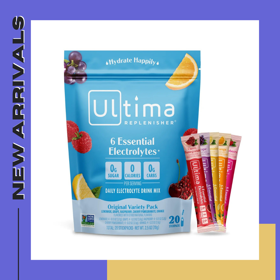 Ultima Replenisher Hydration Electrolyte Drink Mix Powder Packets, Sugar-Free Original Variety Pack, 20 Ct ผงเกลือแร่ รสออริจินอล เกลือแร่ ร่างกายขาดน้ำ