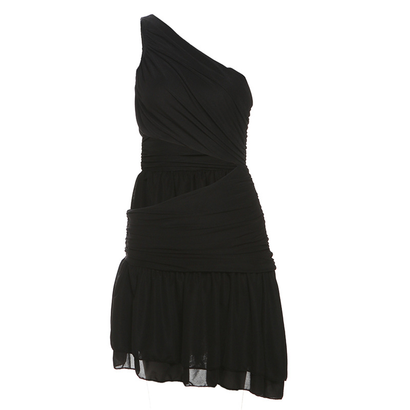 ชุดเดรส โชว์ไหล่ เว้าเอว เซ็กซี่ CN63586 พร้อมส่งในไทย