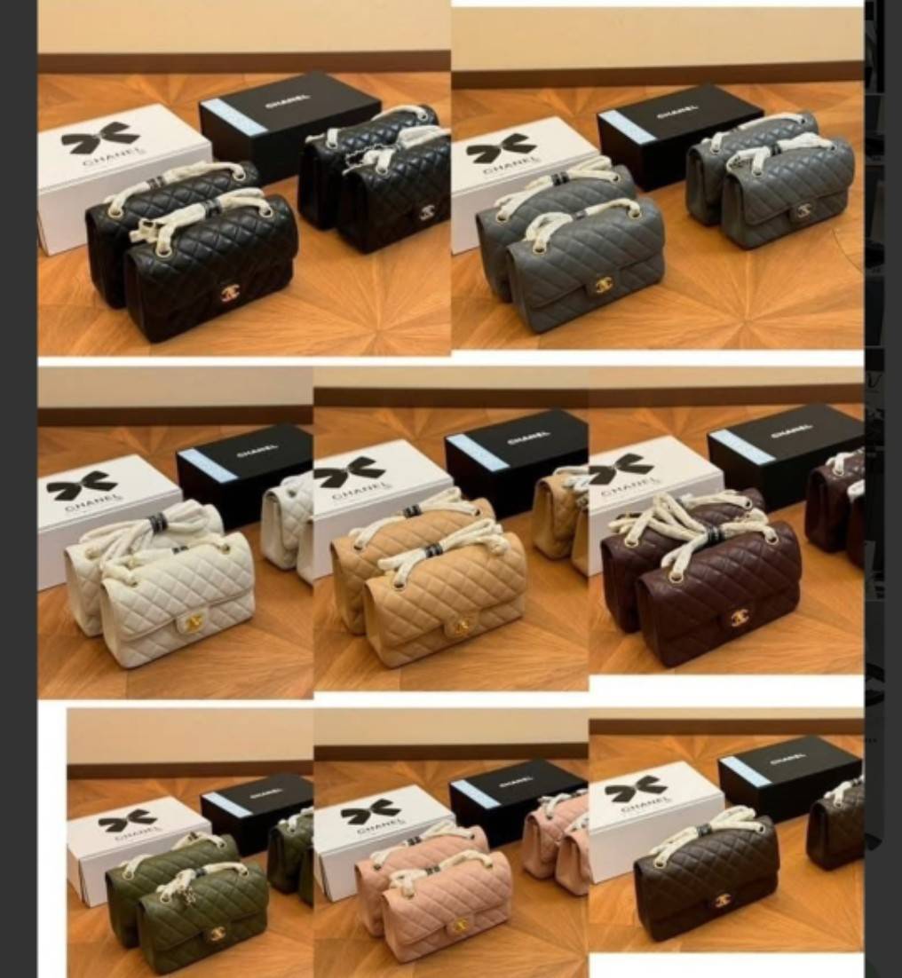 [พรีออเดอร์] กระเป๋าหนังคาร์เวีย สไตล์ Chan*l หนังคาร์เวีย เหมือนเป๊ะแต่ไม่มีโลโก้