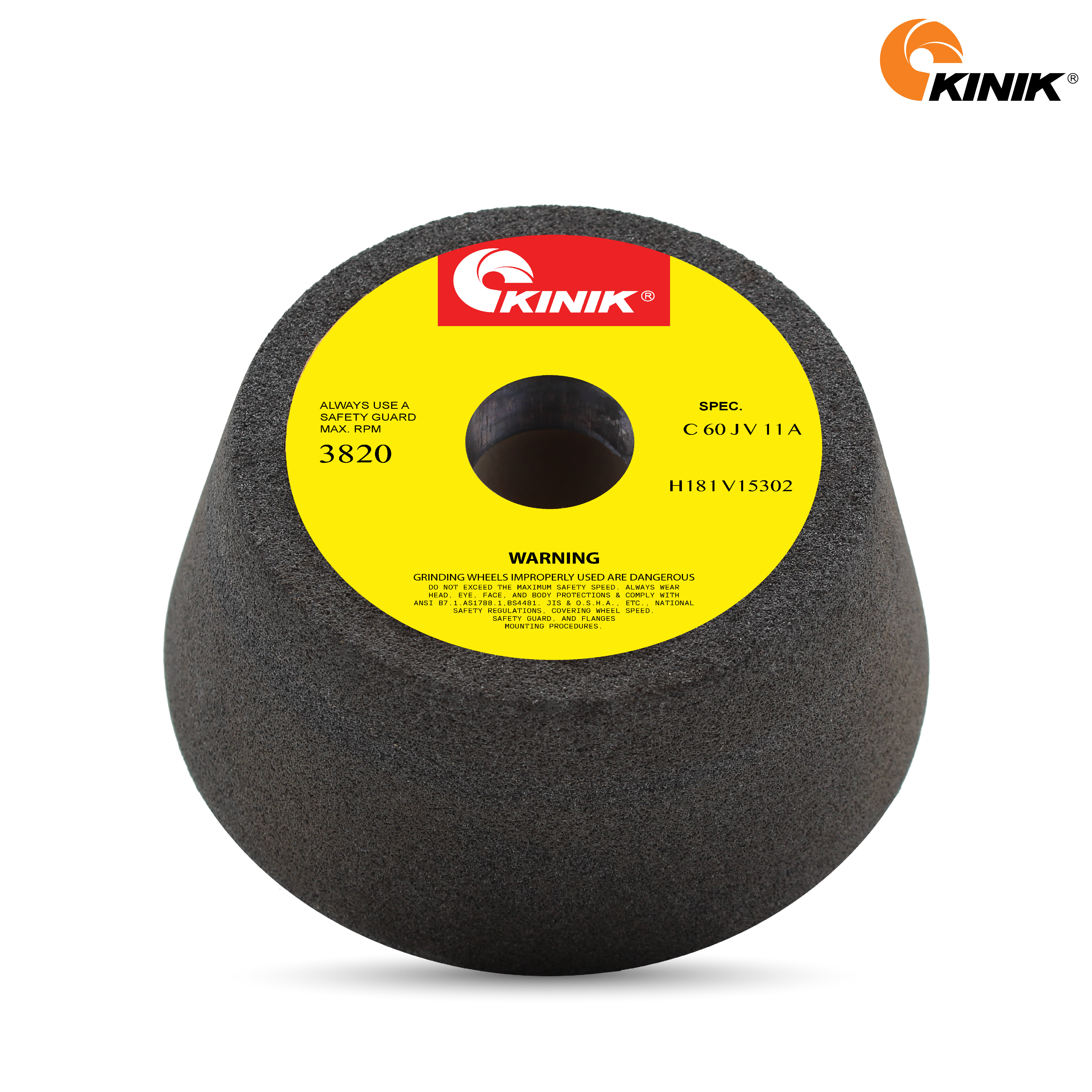 หินถ้วยเทเปอร์ KINIK C60JV11A 150x65x31.75(19) mm.