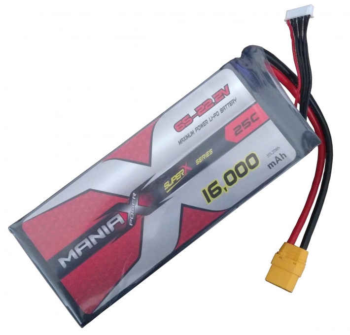 ManiaX: 6S 22.2V 16000mAh 25C Multi-Rotor