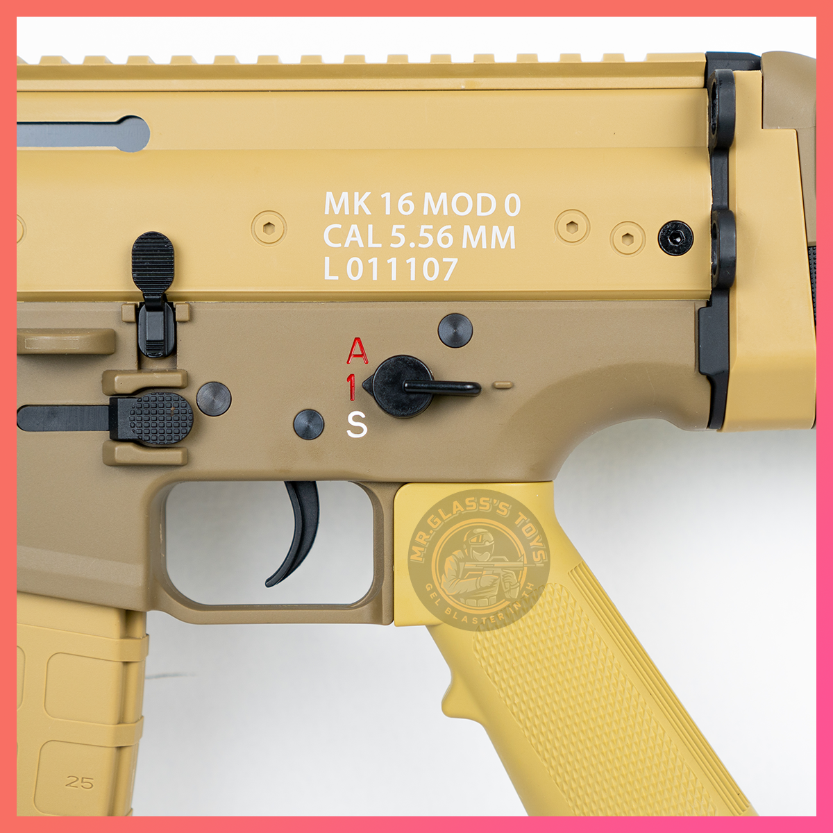 (66)SCAR สีทราย เฟืองเหล็ก 230 FPS + ยิงรัวได้ ยิงSEMI (ทีละนัด) ได้