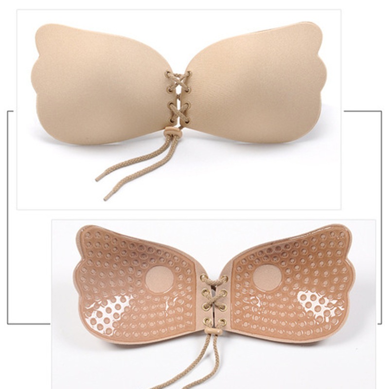 พร้อมส่ง บราปีกนกเชือกรูด ทรงปีกผีเสื้อ กันน้ำ กันเหงื่อ ติดแน่น