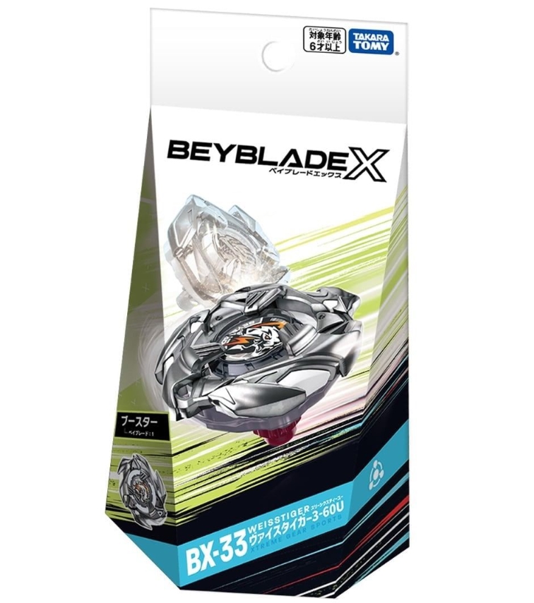 Takara Tomy ของแท้!! BEYBLADE X BX-33 Booster Weiss Tiger 3-60U