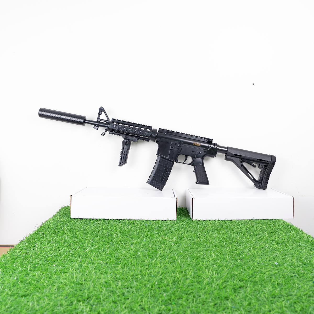 (47)M4A1 สีดำ 170FPS ปืนเจลไฟฟ้า ของเล่น ยิงรัวได้ Semi Auto ได้