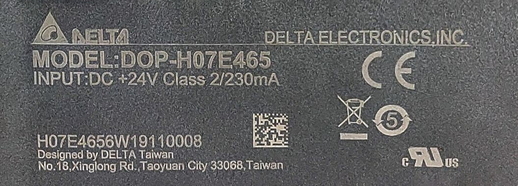 Delta HMI DOP-H07E465