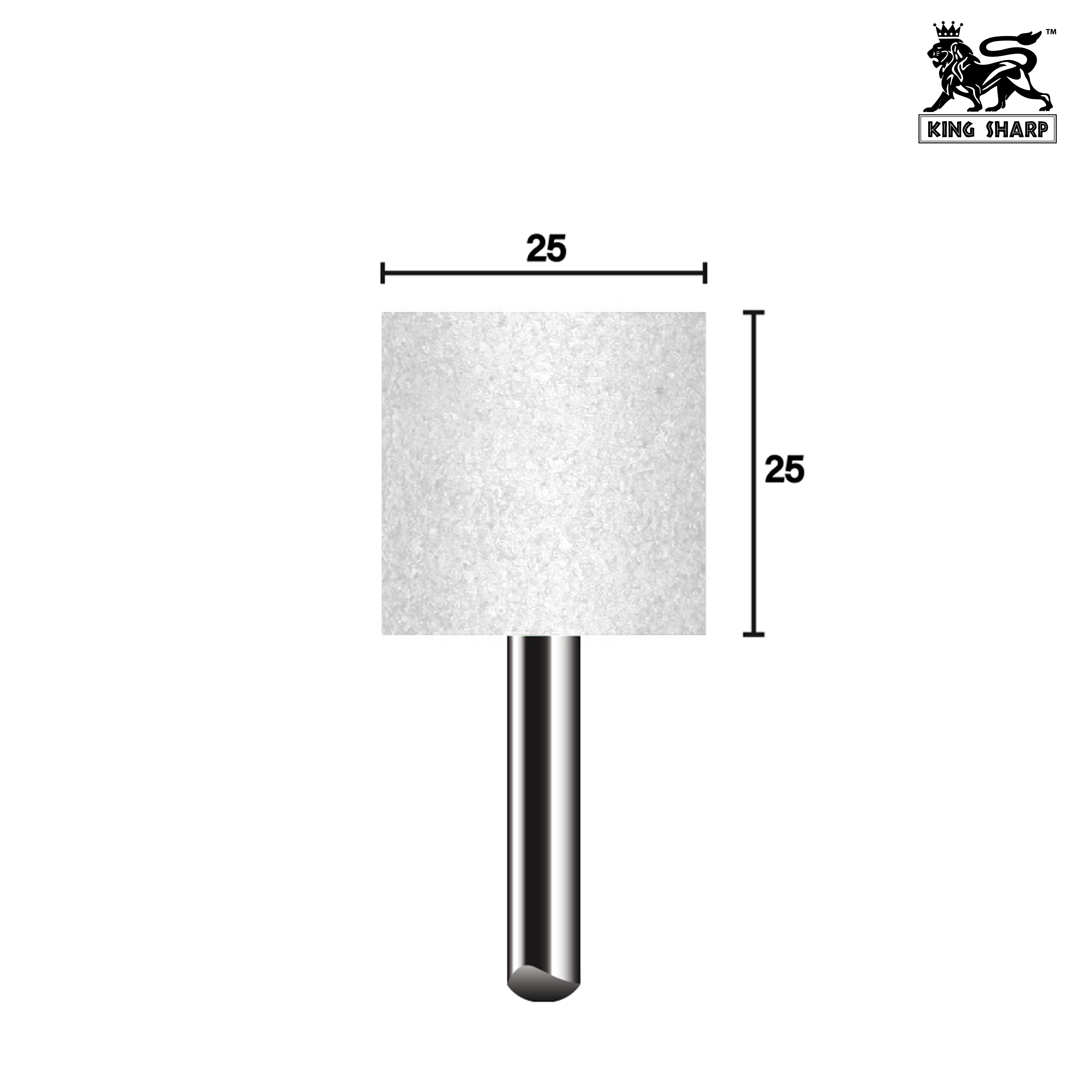 หินเจียรมีแกน KINGSHARP W220 WA46PV40 25x25x6 mm.