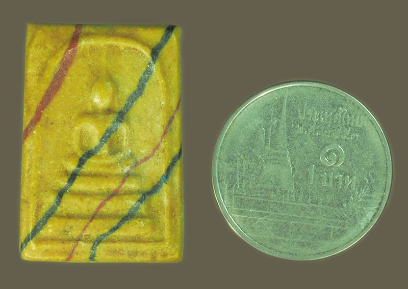 A5421 พระสมเด็จคะแนนสายรุ้ง หลังยันต์ห้า เนื้อผงน้ำมัน ไม่ทราบและปีสร้าง 9