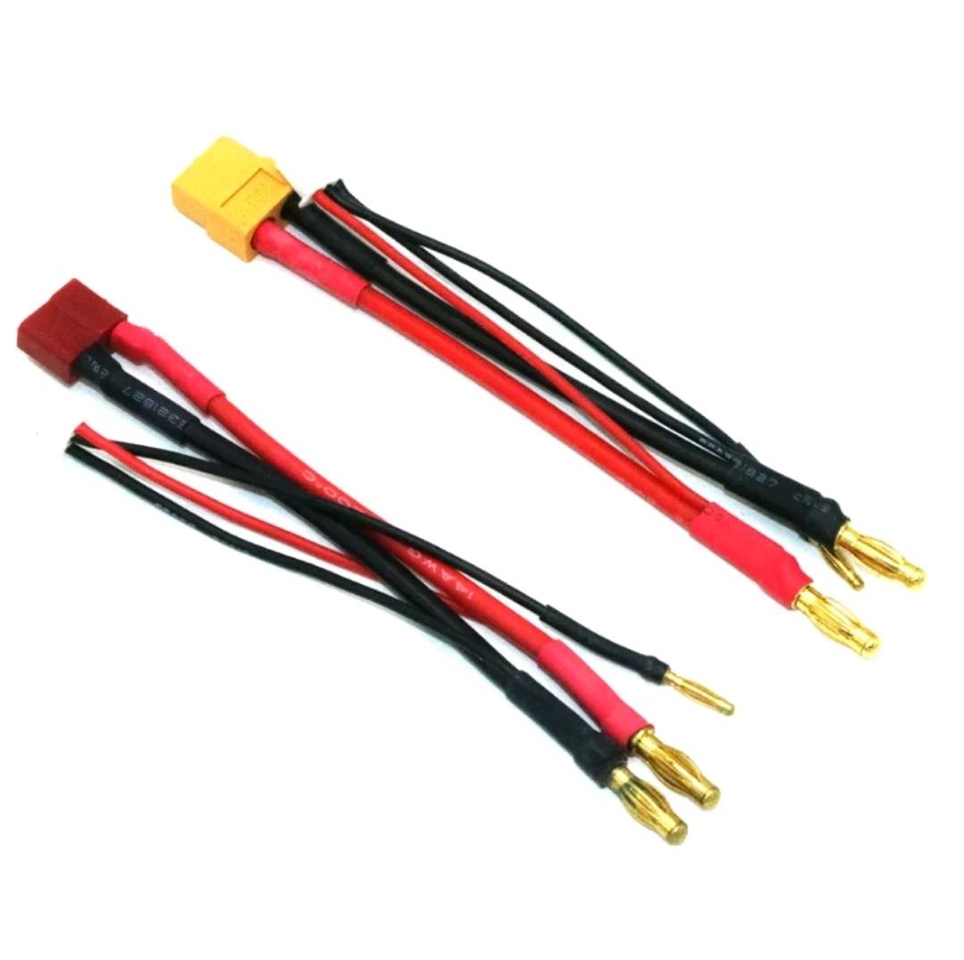 สายปลั๊กแบต 2S สำหรับเสียบกับแบตรถเคสแข็ง มีขั้ว XT60 และ T-Plug ปลั๊ก + สายบาลานซ์ 2เซล