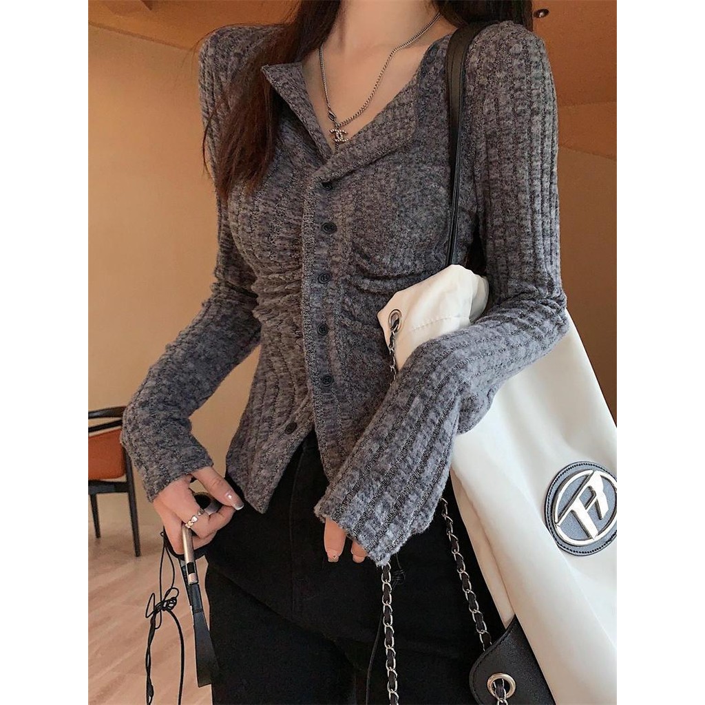 เสื้อไหมพรมแขนยาว สไตล์เกาหลี CN890