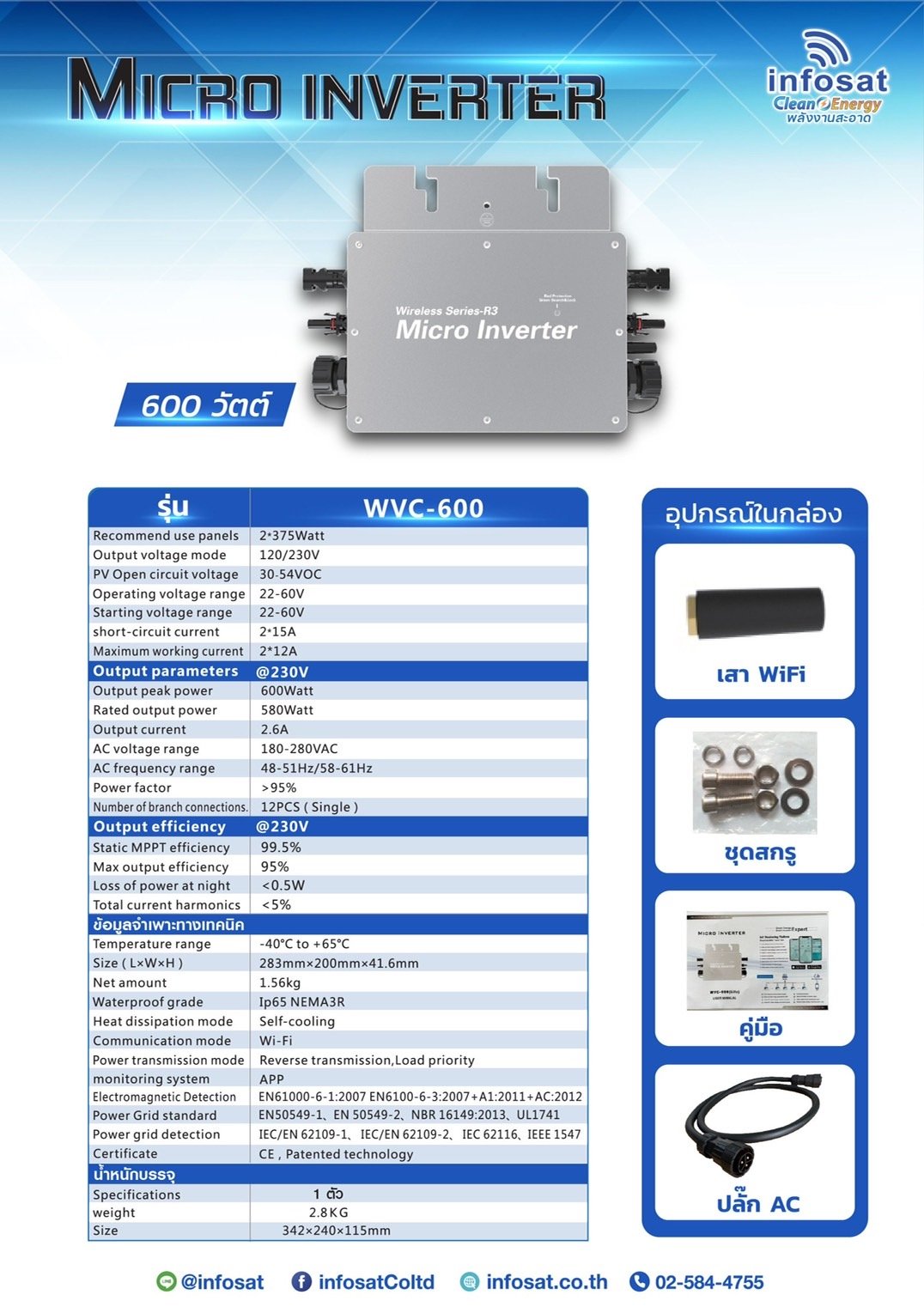 เซ็ตแนะนำ ชุด On-Grid 600W Poly340-HC