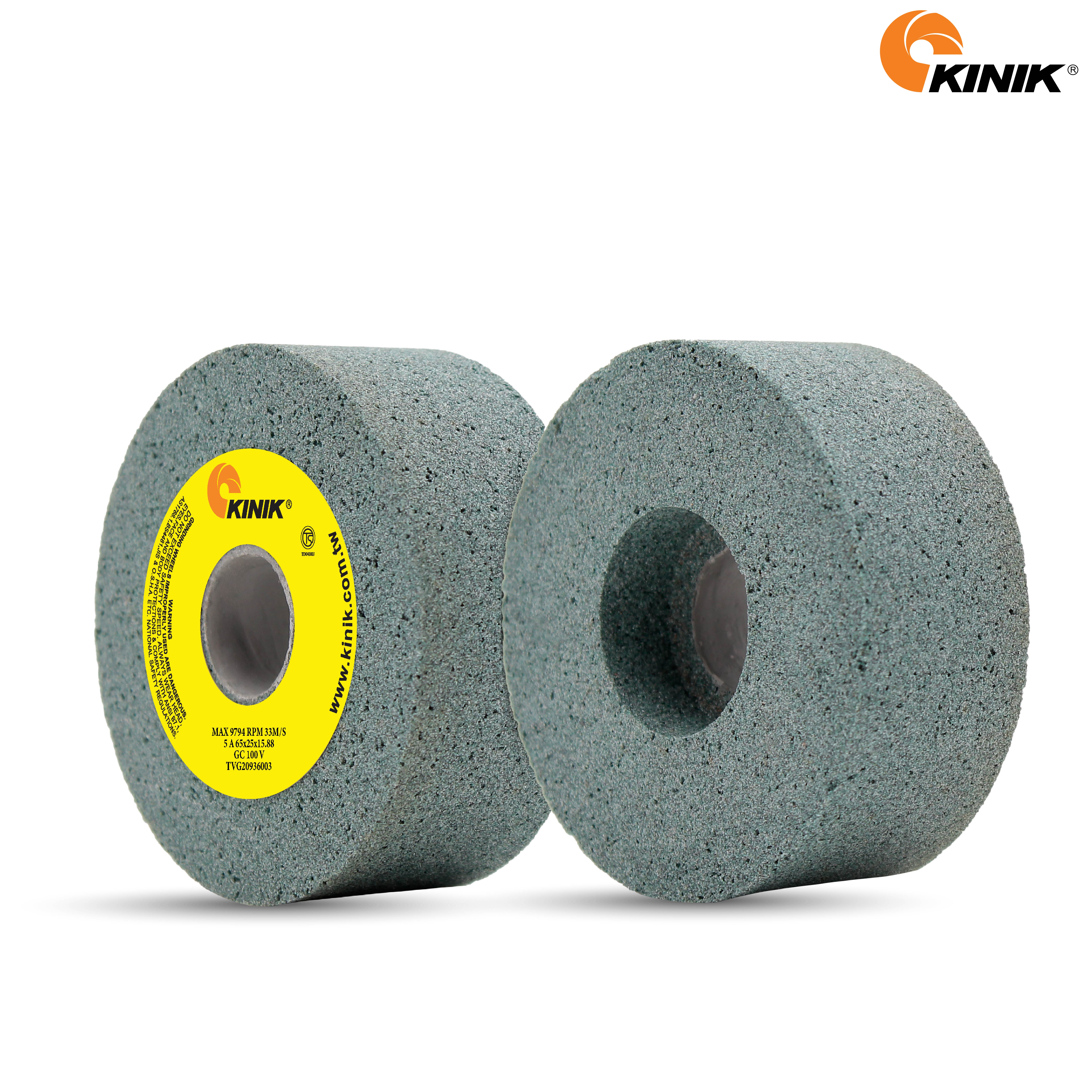หินเจียร KINIK GC100V5A 65x25x15.88 mm.