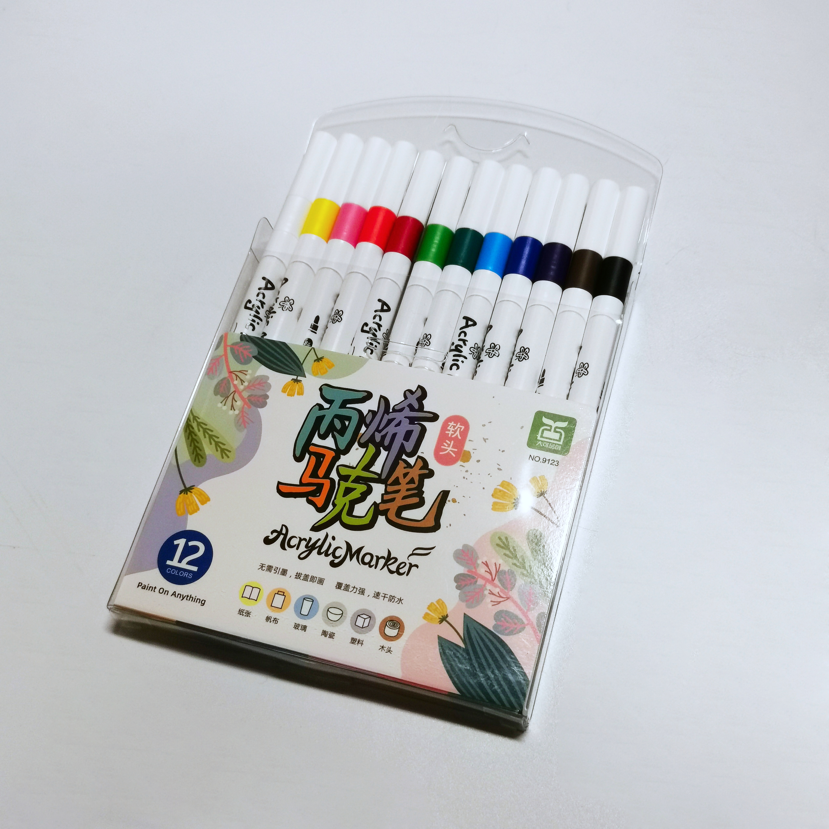 Acrylic Marker 12 Colors Flower