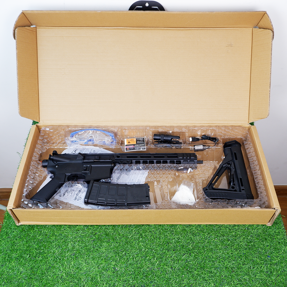 (41AL)MK8 สีดำ เฟืองโลหะ 240FPS+ ปืนเจลไฟฟ้า ของเล่น ยิงรัวได้ ยิงSEMI(ทีละนัด)ได้