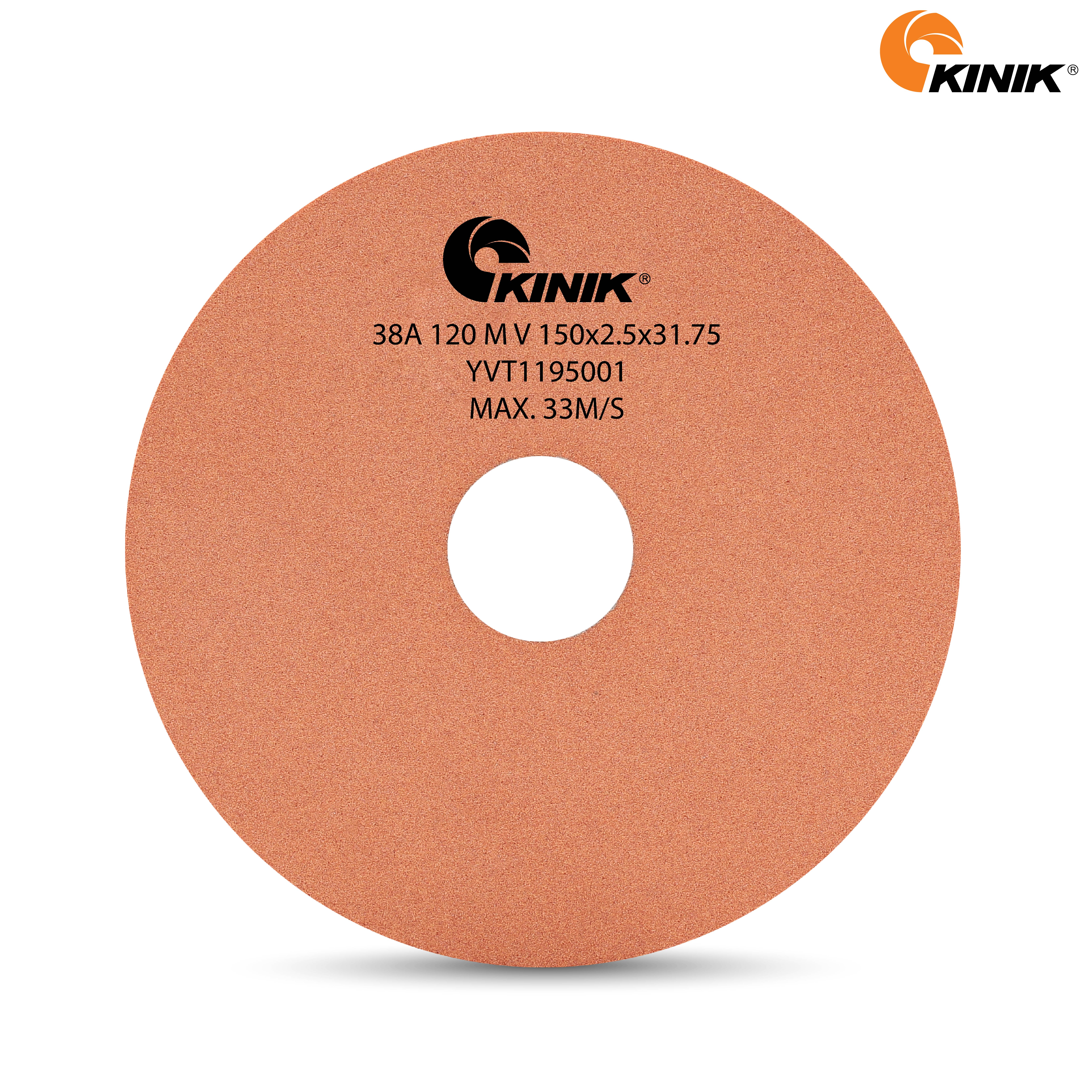 หินเจียร KINIK 38A120MV1A 150x2.5x31.75 mm.