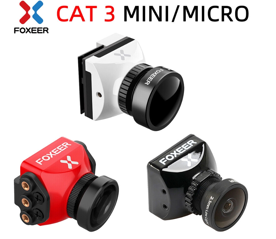 Foxeer Cat 3 Camera Mini Micro 1200TVL 0.00001lux FPV กล้อง รองรับ OSD บินกลางคืนชัดๆ กล้องโดรน