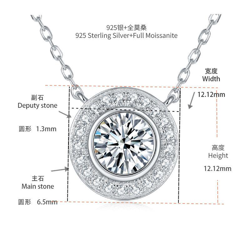 [สั่งผลิต] P3-0091 สร้อยคอเพชรโมซาไนท์ 1 กะรัต 40+5 CM.
