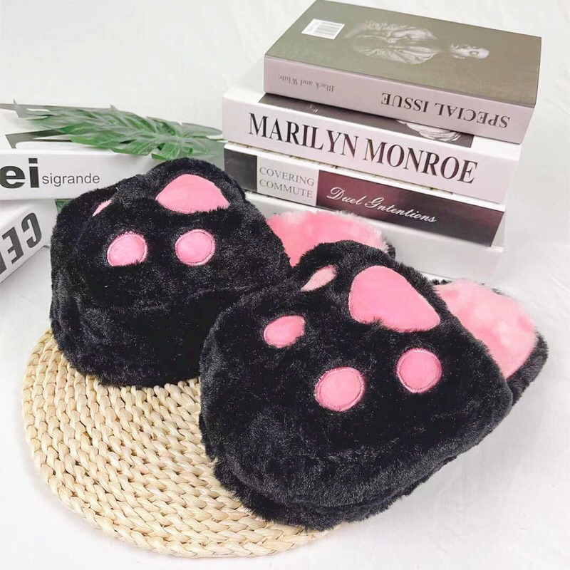 รองเท้าสลิปเปอร์ เท้าแมวเหมียว น่ารักมากก🐱🐱(23-40)cm.