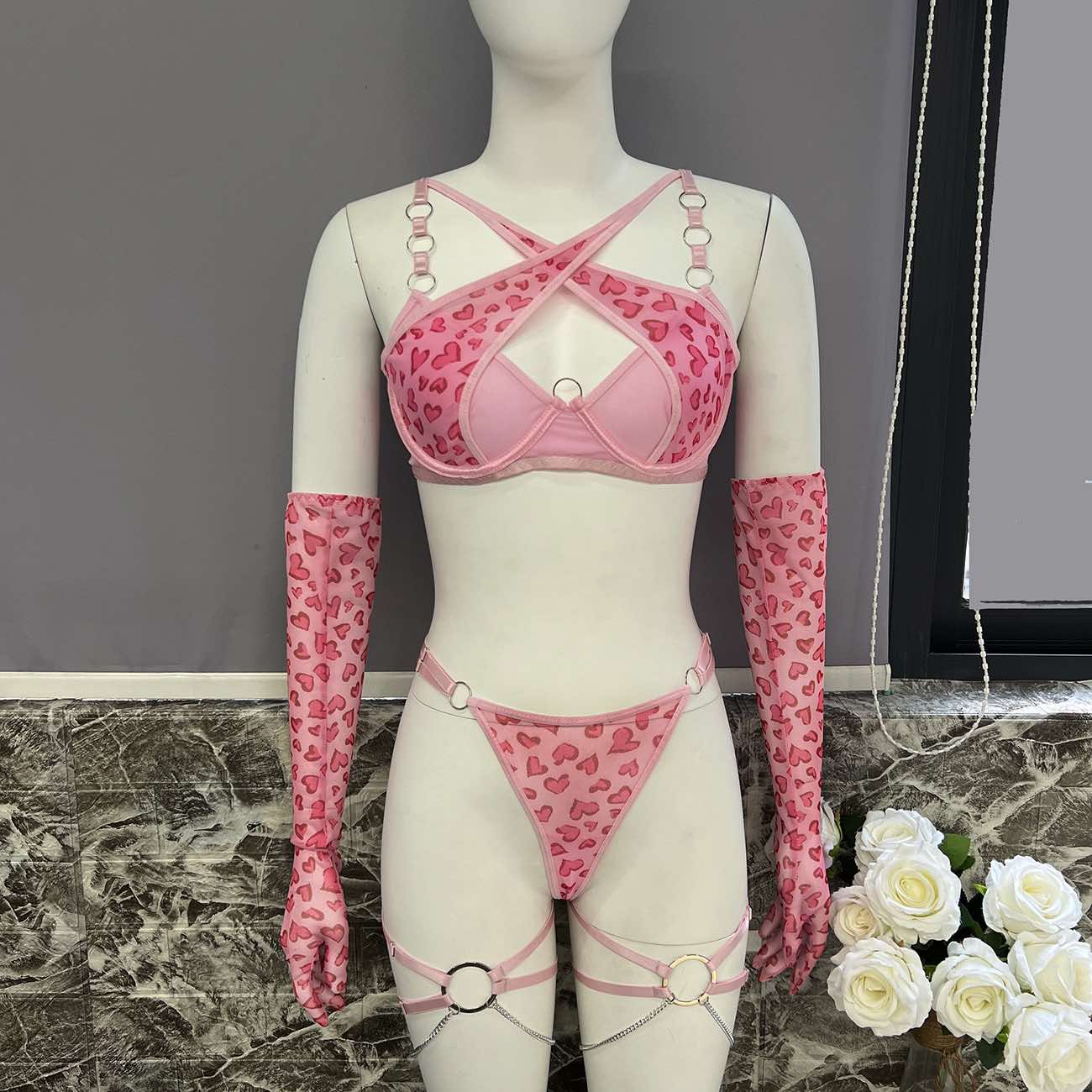 เซทชุดชั้นใน ถ่ายแบบ ลายเสือ พร้อมส่งในไทย