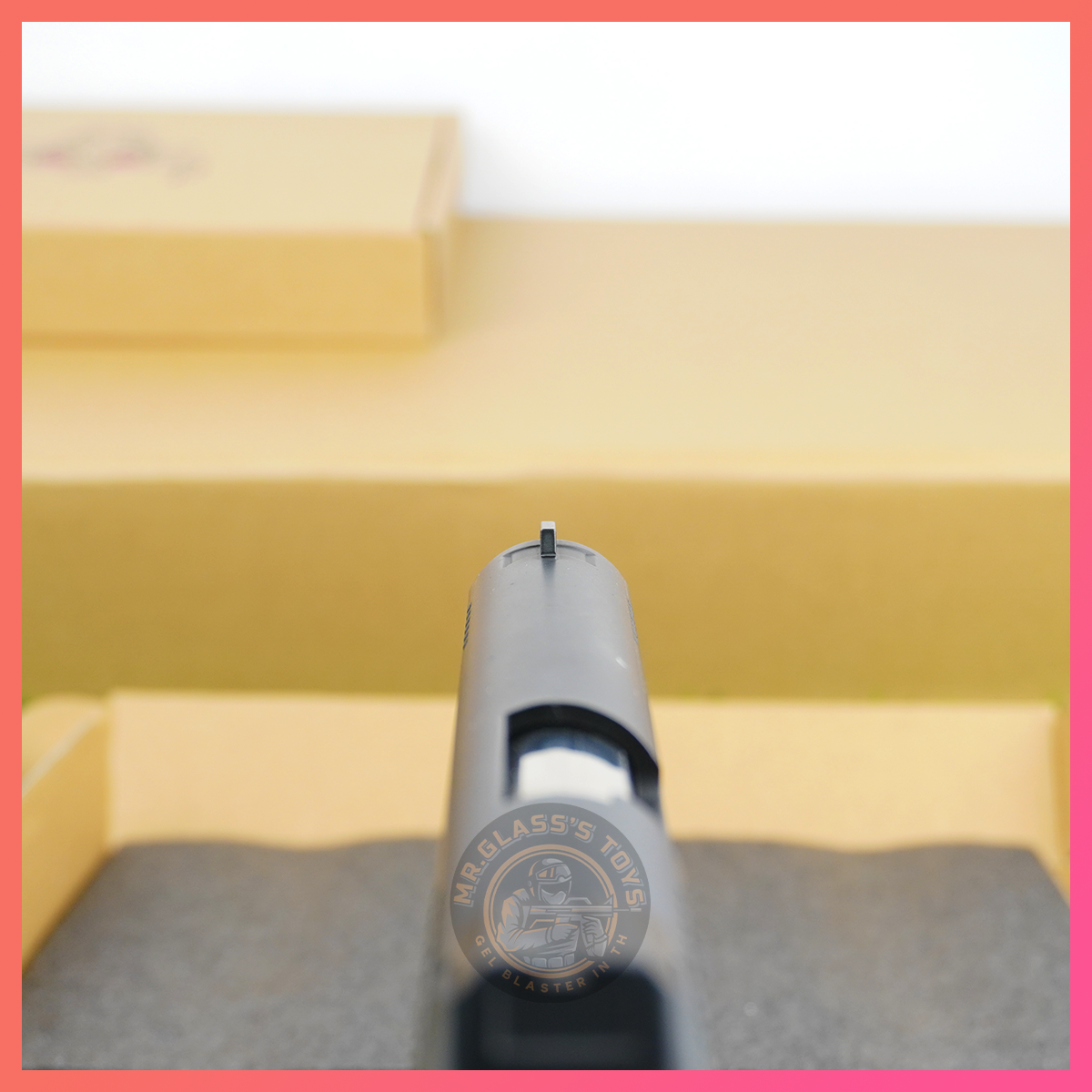 (60B)M1911 Kimber สีดำ(แม็กกาซีน,สไลด์,ปะกับปืนเป็นโลหะ) ปืนเจล ชักยิงทีละนัด