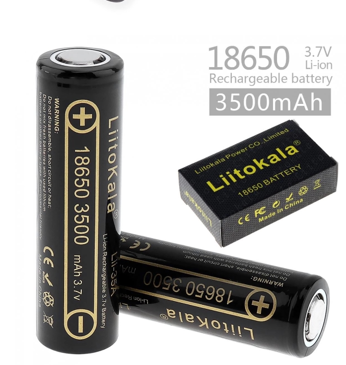 1ก้อน Original LiitoKala Li-ion 35A 3.7V 18650 3500MAh 35A ถ่านไฟแรงสำหรับไฟฉาย และ อุปกรณ์ต่างๆ