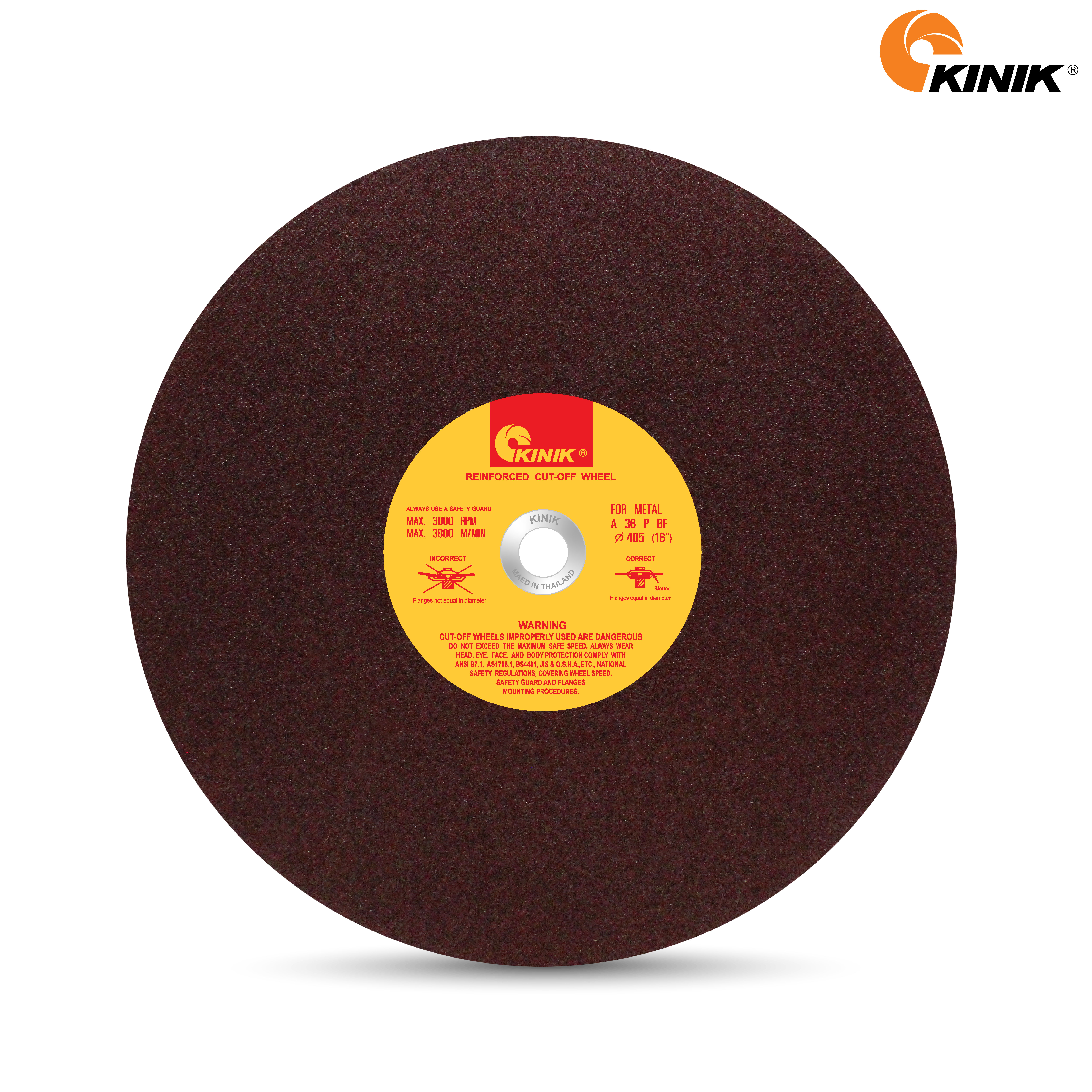 แผ่นตัดฉลากทอง KINIK A36PBF30G 405x3.5x25.4 mm.
