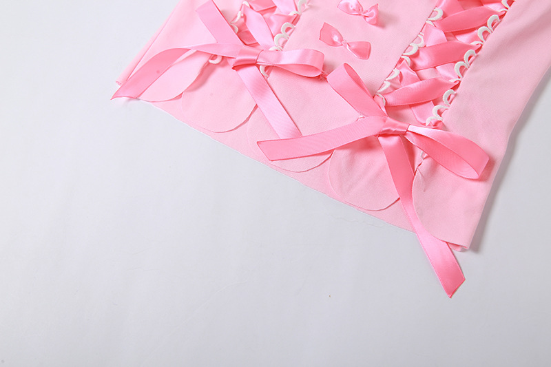 เสื้อเกาะอก ชมพูบาบี้ CN17713 สินค้าพร้อมส่งในไทย