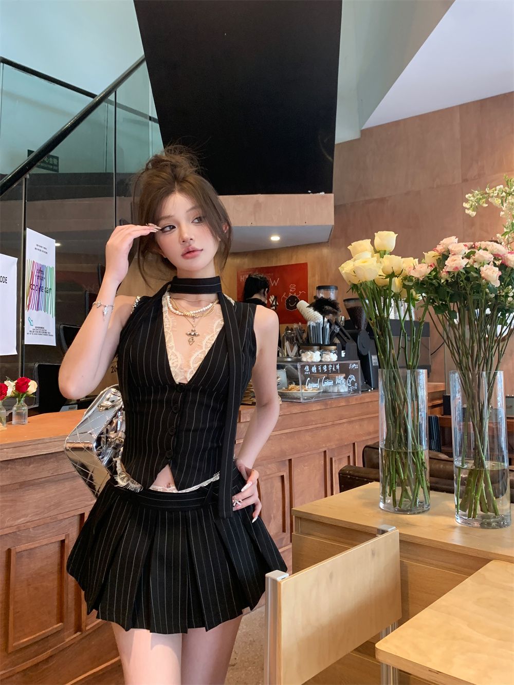 ชุดเซท เสื้อ+กระโปรง สไตล์เกาหลี SET991 พร้อมส่งในไทย