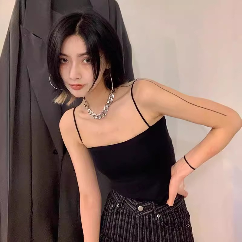 เสื้อสายเดี่ยว มีฟองน้ำในตัวใส่สบาย SP057