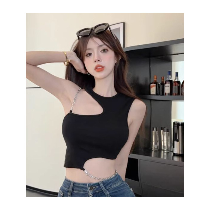 เสื้อครอป โซ่เอว เซ็กซี่ CN2270