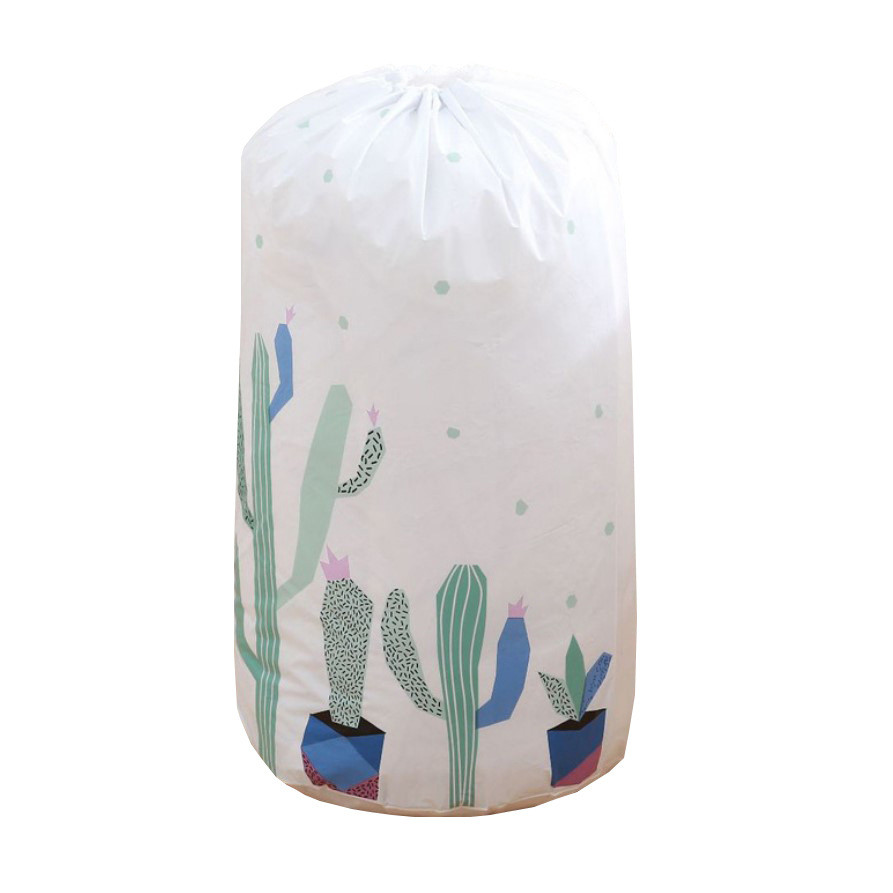 ถุงเก็บของ เก็บเสื้อผ้า เก็บผ้านวม ผ้าห่ม ไซส์จัมโบ้ รูปหน้าหมี ครีม-ขาว