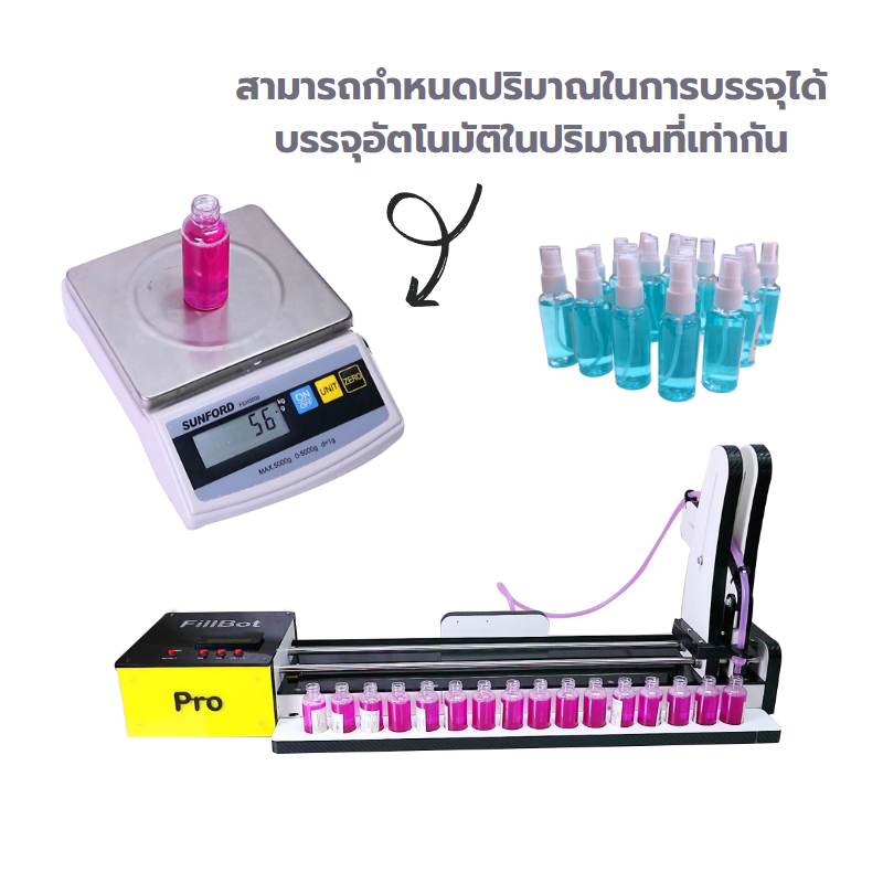 เครื่องจ่ายของเหลวอัตโนมัติ บรรจุลงขวด