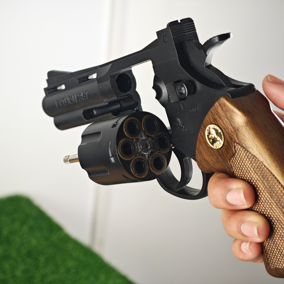 (45)Python357 ปืนเจลลูกโม่ แบบสั้น ของเล่น ยิงทีละนัด