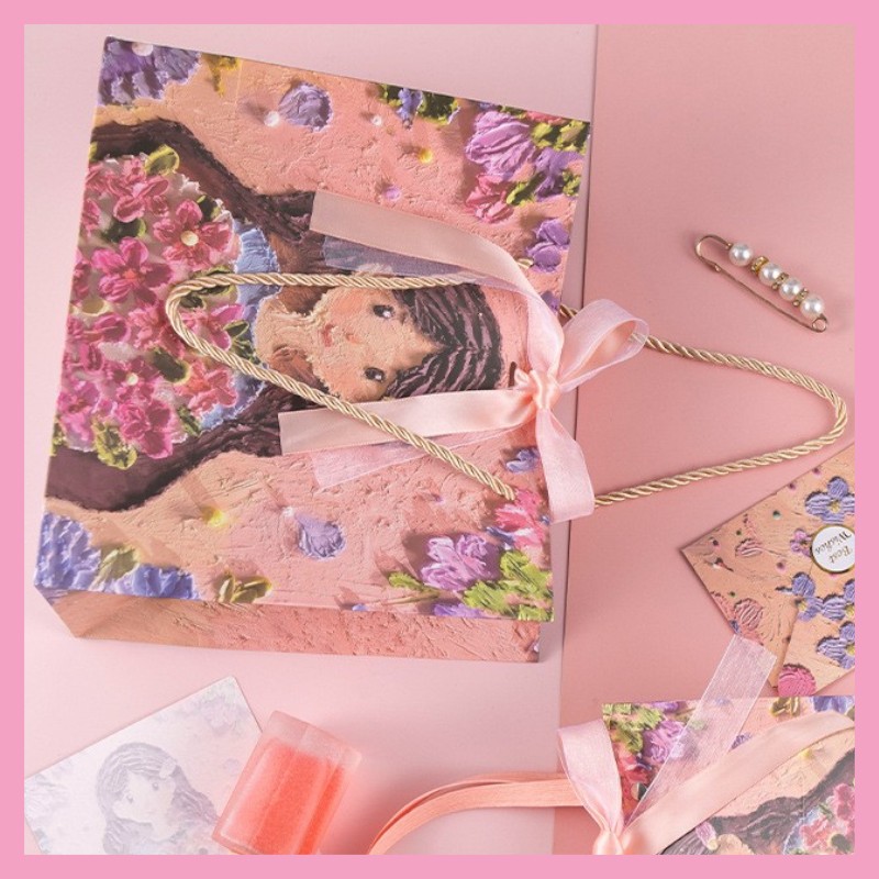 ถุงหิ้ว เจ้าหญิงช่อดอกไม้ ใบจิ๋ว รหัส PD56