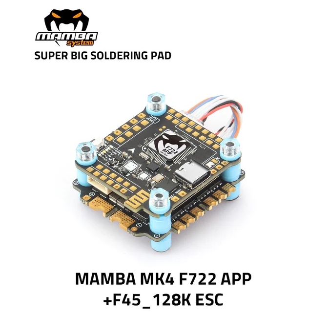 [STACK 30x30] Diatone MAMBA MK4 F722 APP + F45_128K 3-6S Blheli_32 DSHOT1200 มีพอตรองรับกล้อง Digital