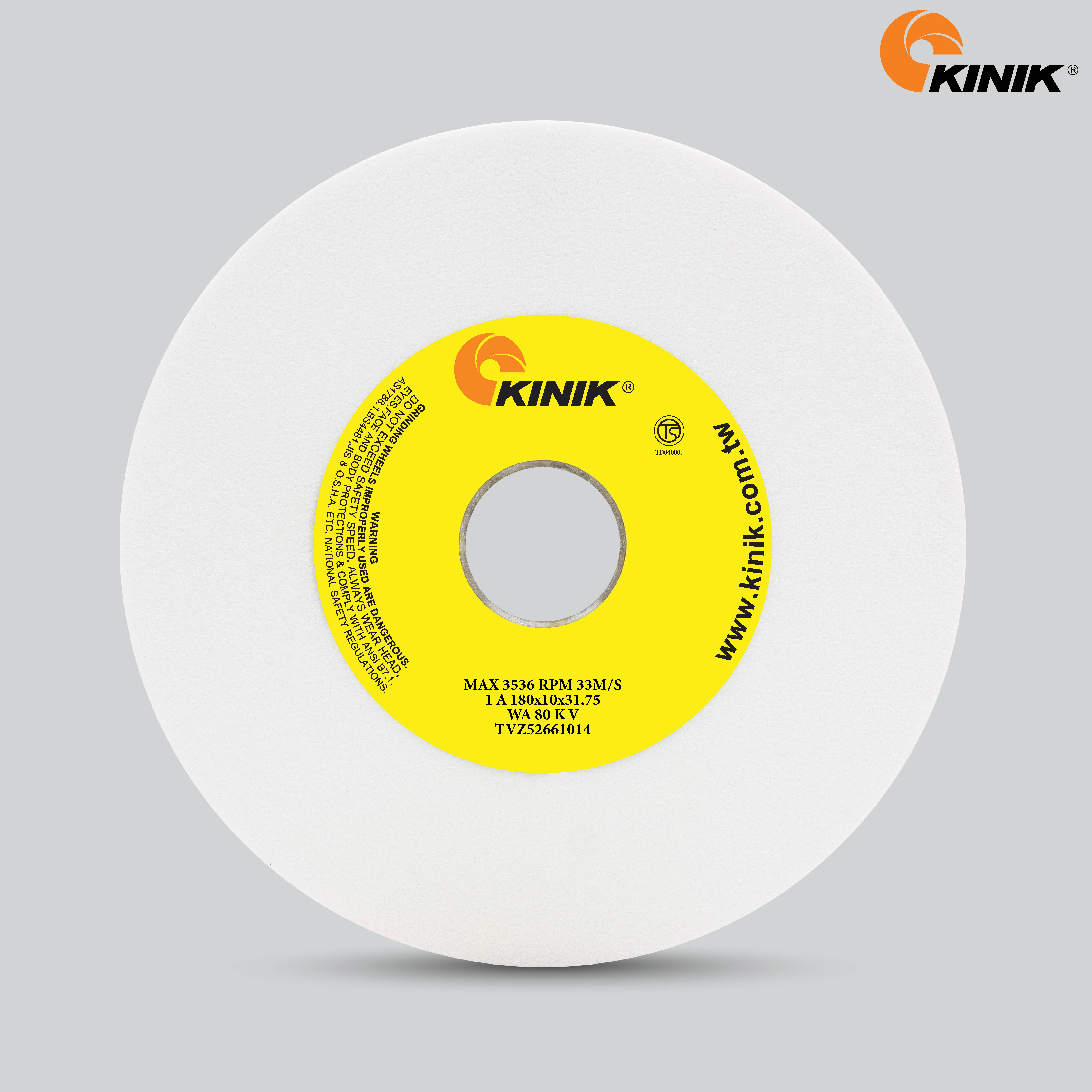 หินเจียร KINIK WA80KV1A 180x10x31.75 mm.