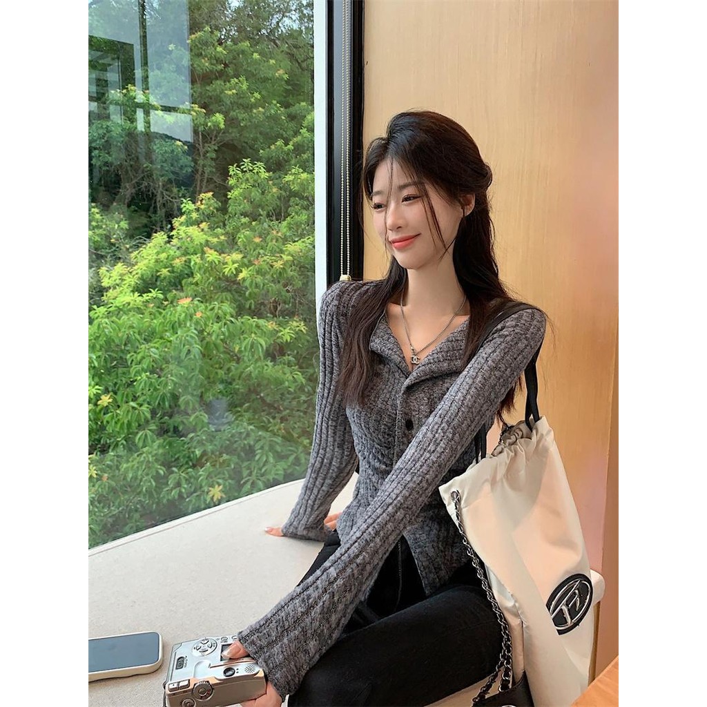 เสื้อไหมพรมแขนยาว สไตล์เกาหลี CN890