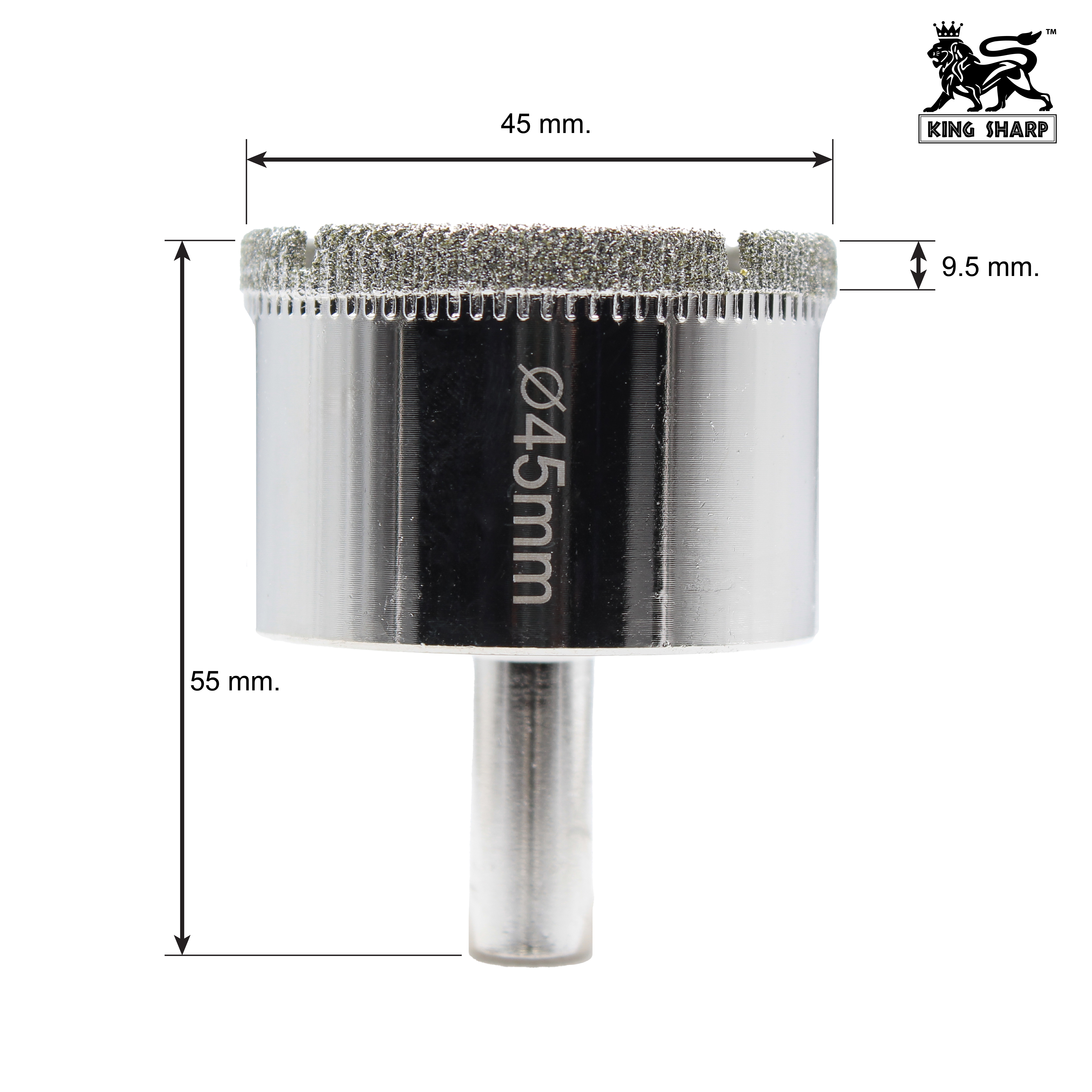 เพชรเจาะกระจก KINGSHARP (P) 45x55 mm.